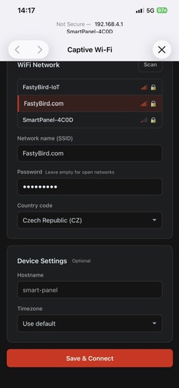 Configure device settings