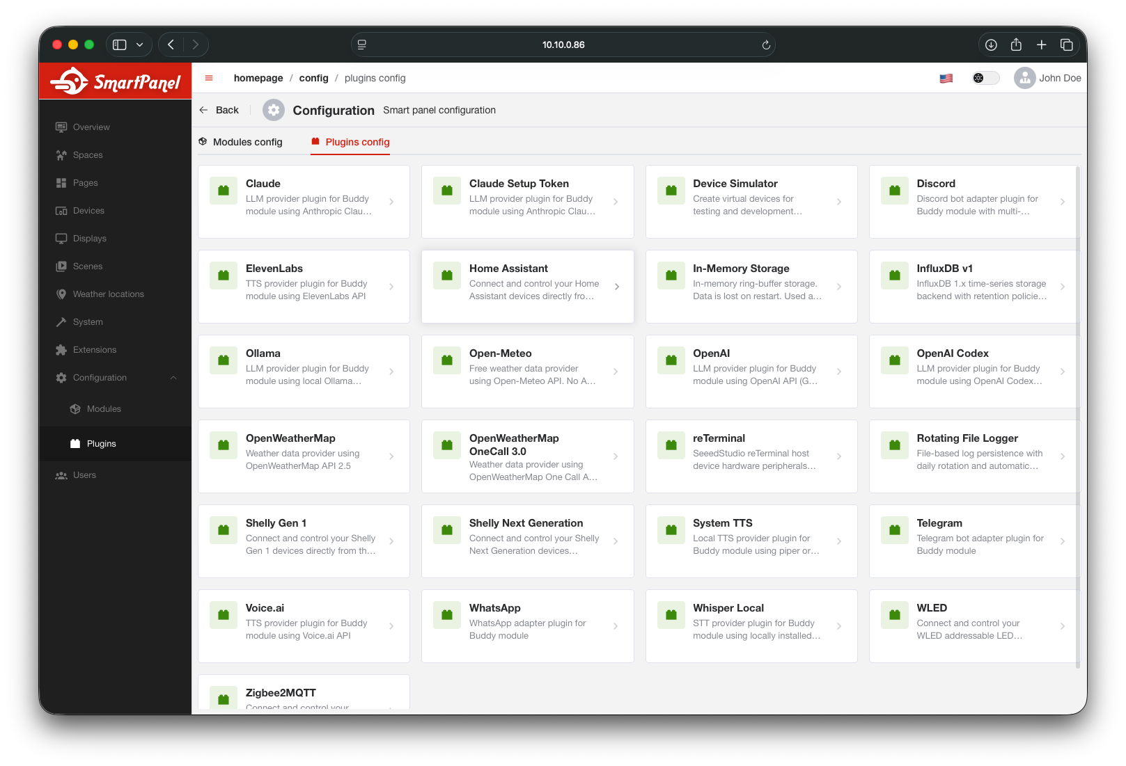 Plugins configuration overview