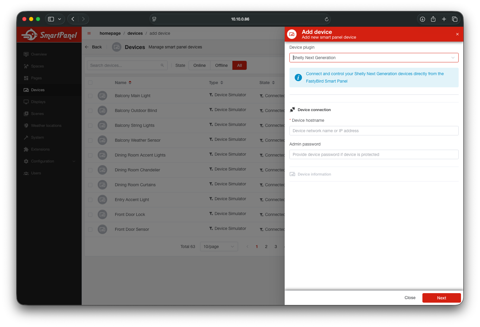 Select device plugin