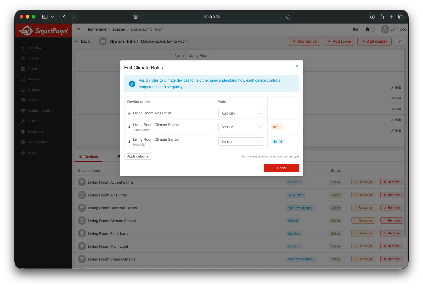Configure climate domain